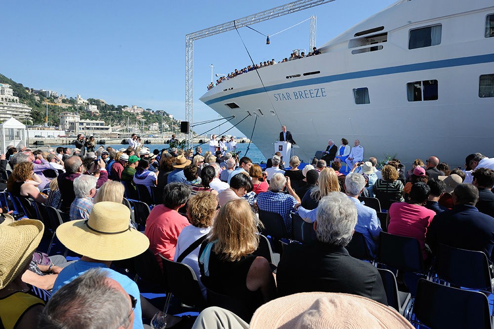 Star Breeze christening ceremony in Nice, France, on May 6, 2015