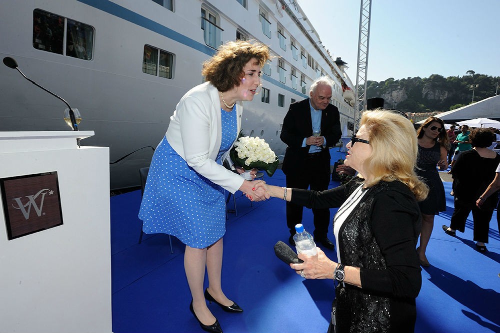 With Nancy Anschutz, godmother of Star Breeze’s sister ship Star Pride