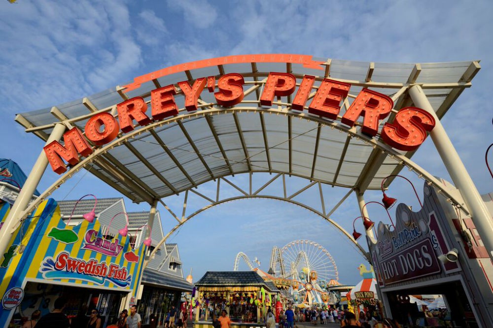 The biggest seaside amusement park in the Western Hemisphere: Morey’s Piers and Beachfront Waterparks.