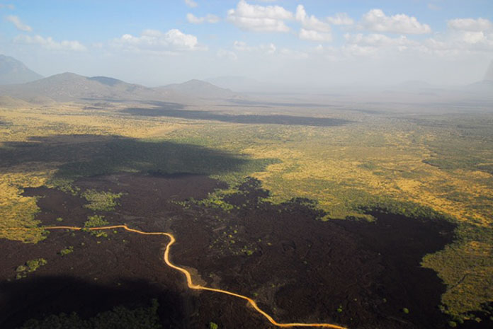 Shetani lava flow in Tsavo West, Kenya