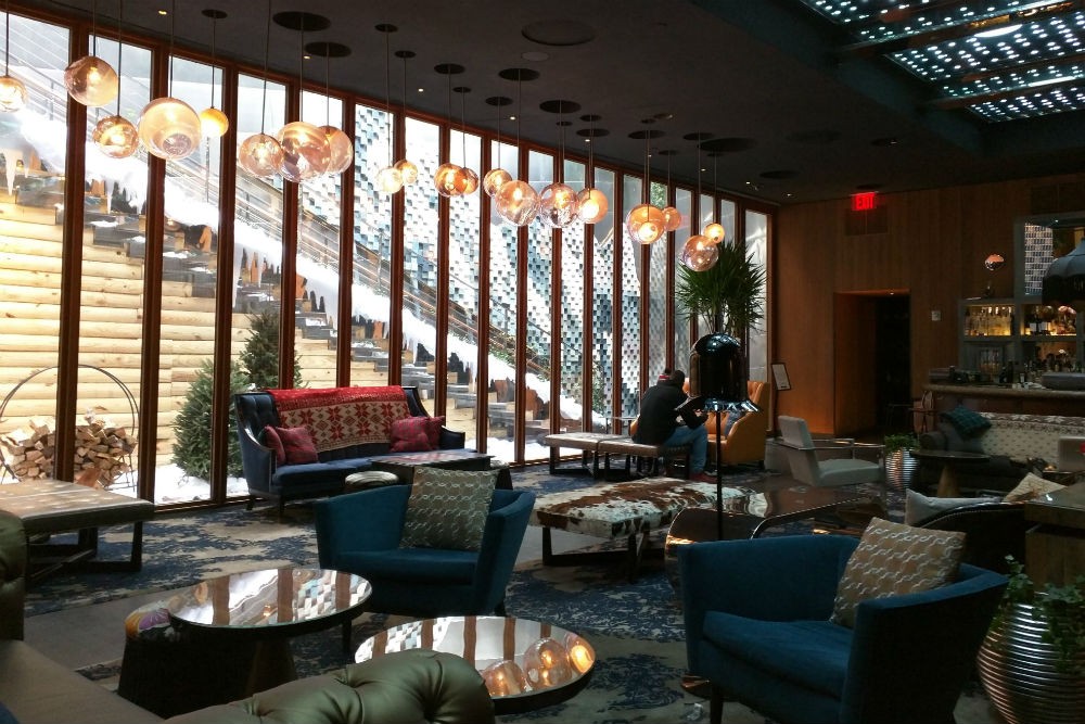 Lobby bar of the Dream Downtown. Photo: Billie Cohen