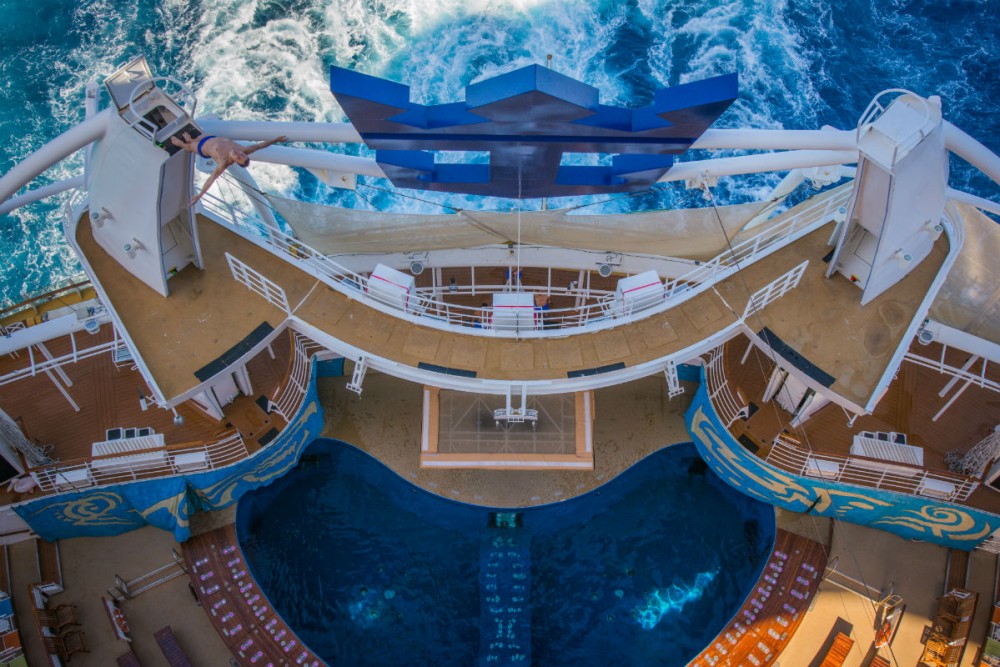 Aqua show on Royal Caribbean's Allure of the Seas cruise ship