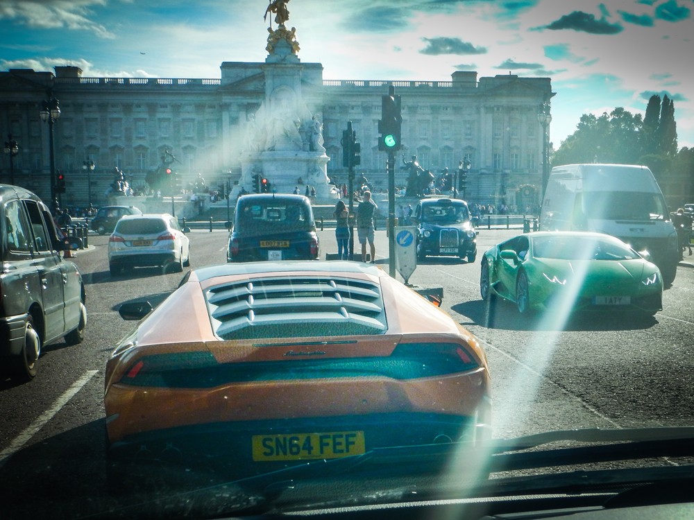 Lamborghinis, Buckingham Palace
