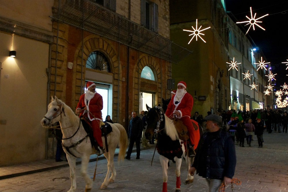 Christmas in italy santas on horseback