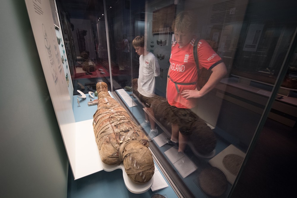 An Egyptian mummy in the British Museum.