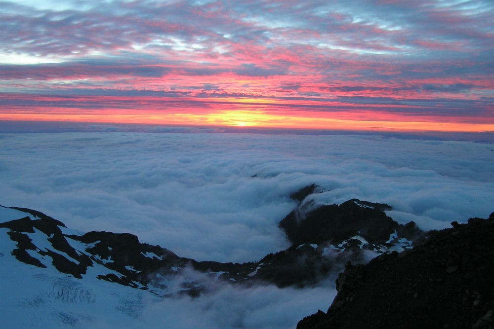 Sunset from Mt. Olympus, Olympic National Park in Washington