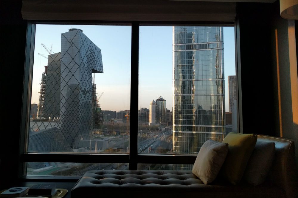 Beijing skyline from Rosewood Hotel