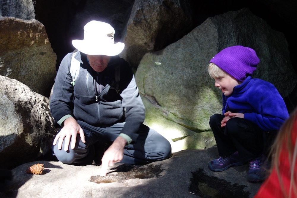 child learning about native americans in Yosemite national park