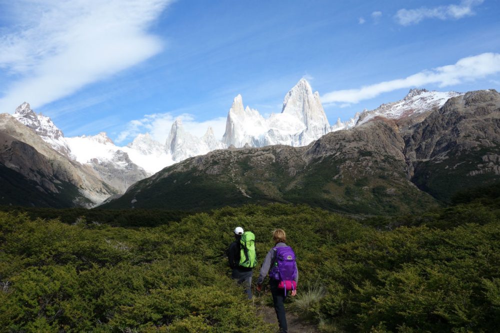 A view of Mount Fitz Roy from the trail