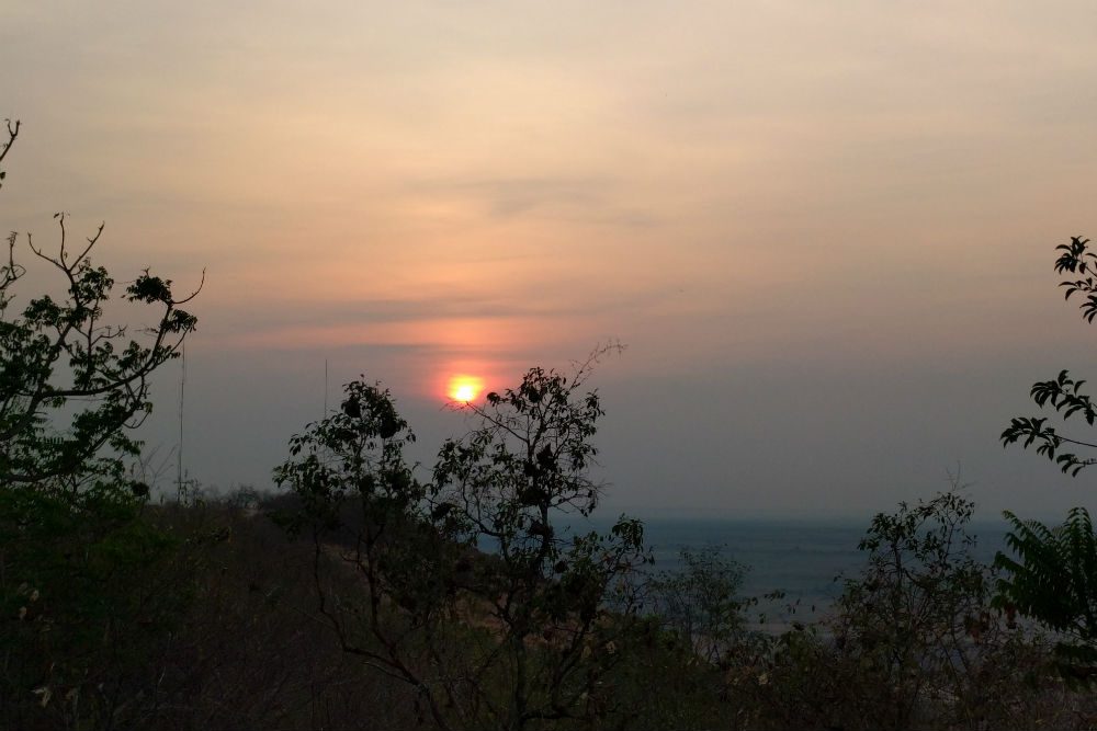 sun rise over the Tonle Sap Lake valley Cambodia
