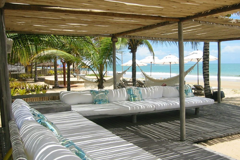 The beach lounge at Villas de Trancoso Brazil