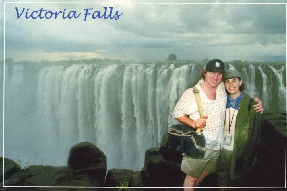 Here we are on our first trip to the Falls, back in 1999.