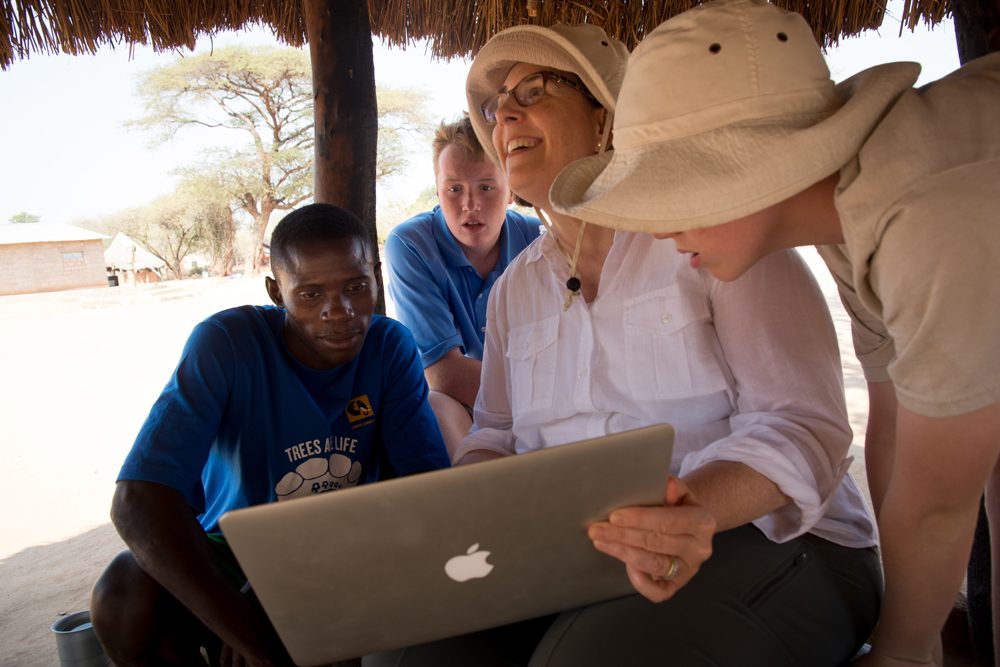 Zambia Chiawa hut laptop