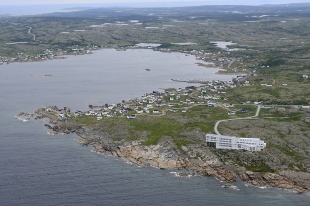 Fogo Island Inn Newfoundland aerial view