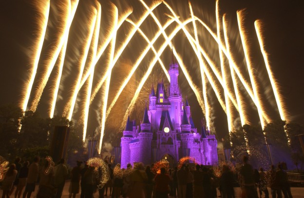 Fireworks at Disney World, Orlando, Florida.