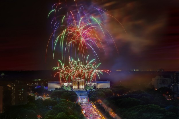 fireworks, Philadelphia Museum of Art