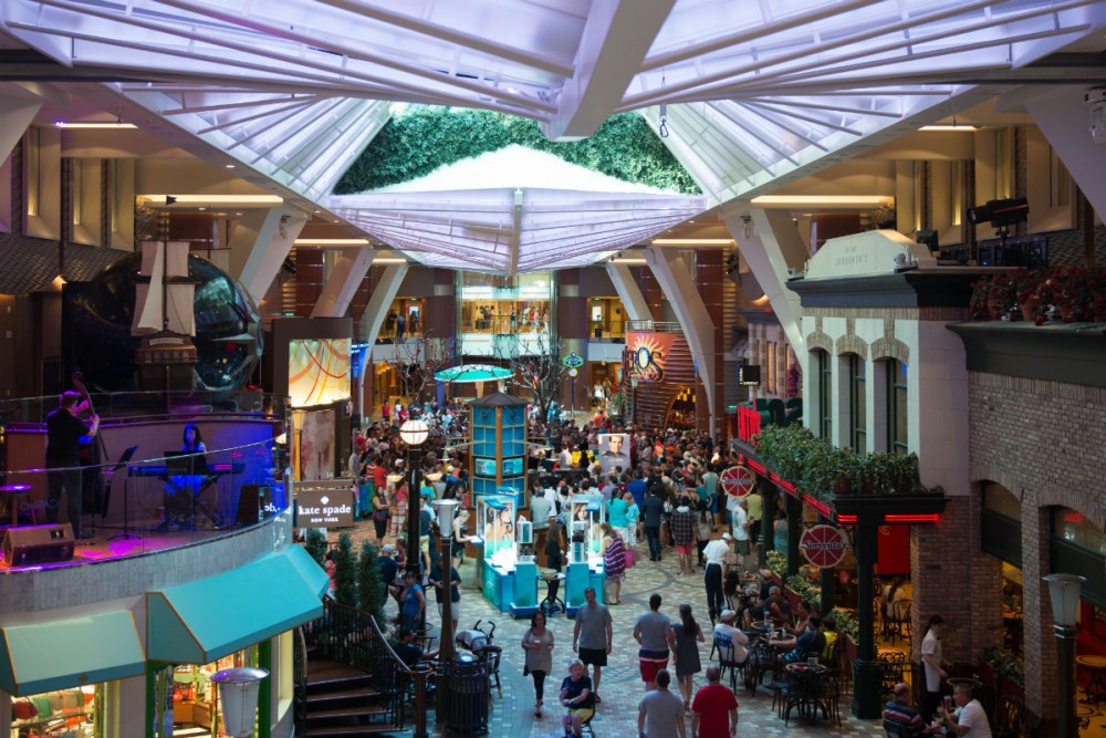 Royal Promenade on Royal Caribbean's Allure of the Seas cruise ship