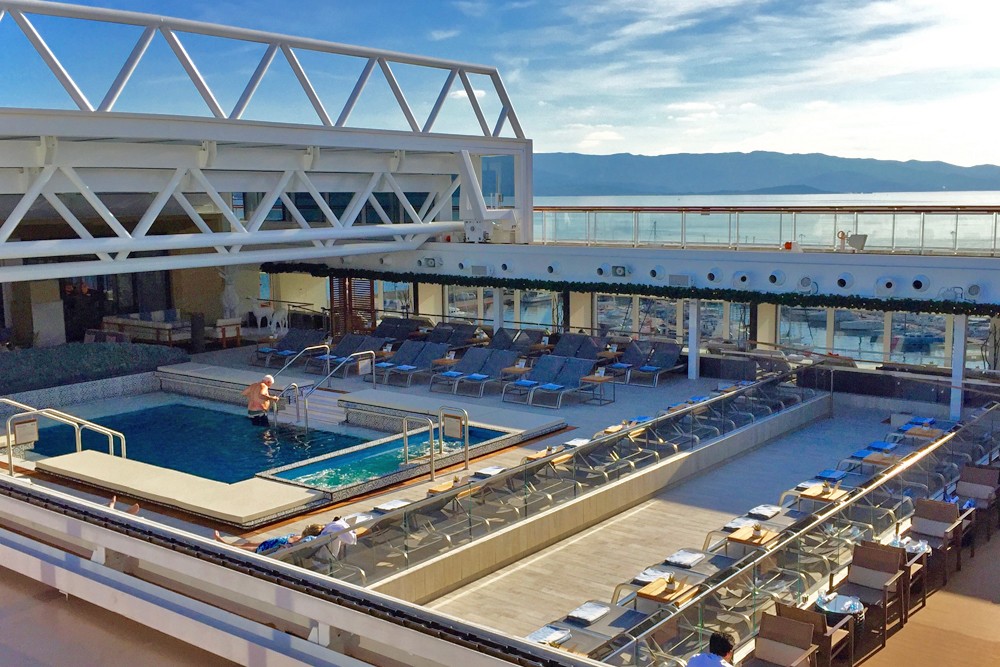 main pool on Viking Star cruise ship