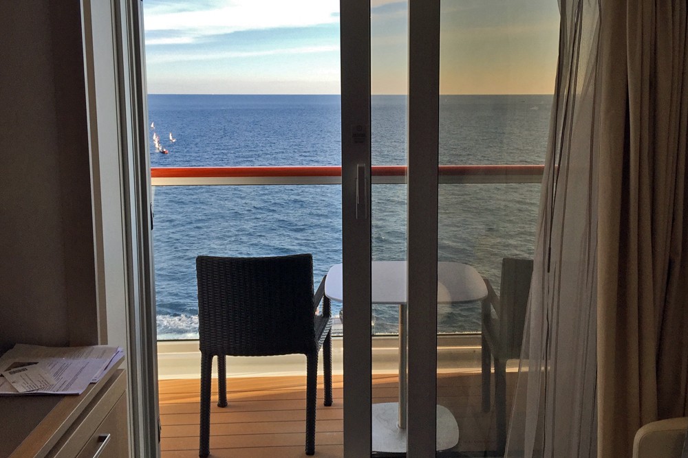 cabin balcony on Viking Star cruise ship