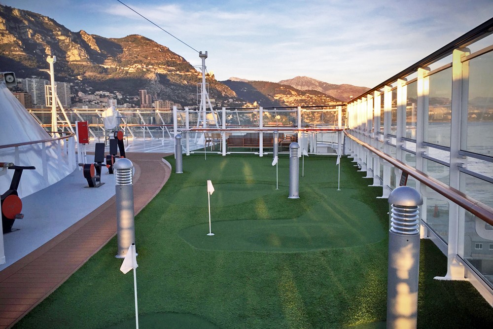 putting green on Viking Star cruise ship