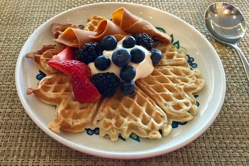 waffles on Viking Star cruise ship