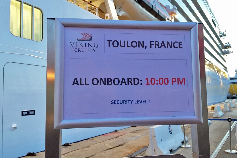 all onboard sign on Viking Star cruise ship