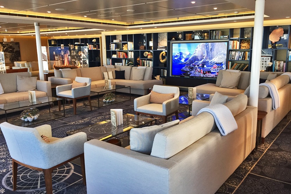 Explorers Lounge on Viking Star cruise ship