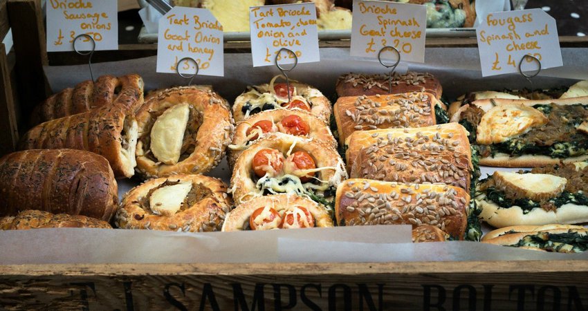 A selection of pastries at one of London's best markets