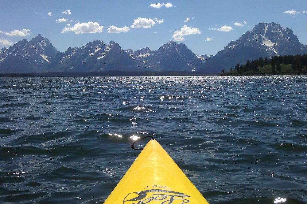 kayaking in jackson lake grand teton national park