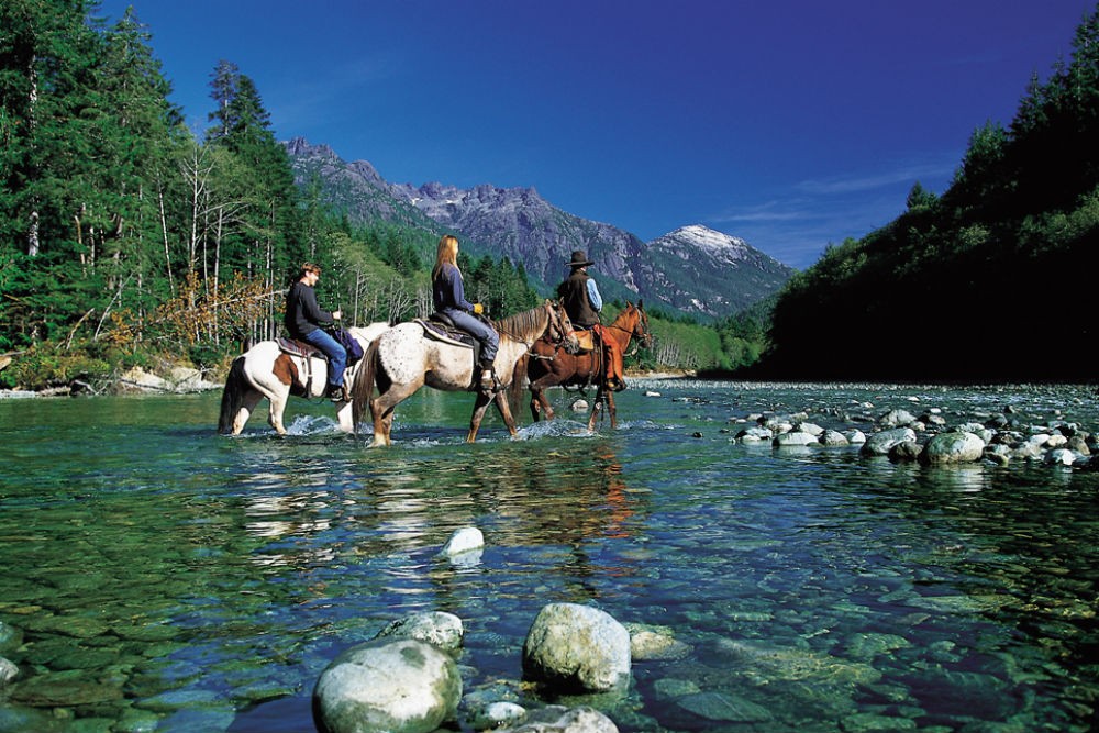 horseback riding in british columbia at clayoquot wilderness resort