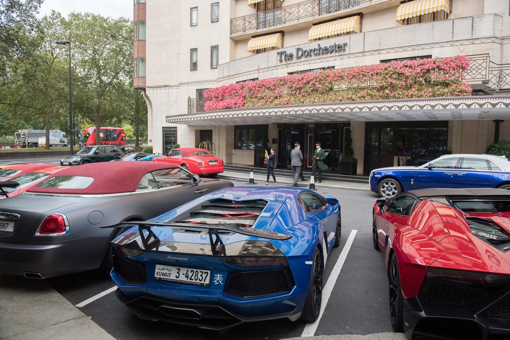 Lamborghinis and three Rolls-Royces