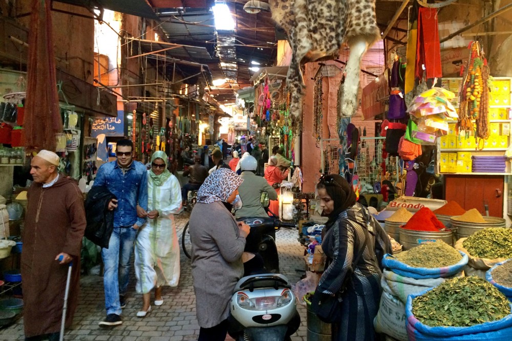 Strolling through the souk.