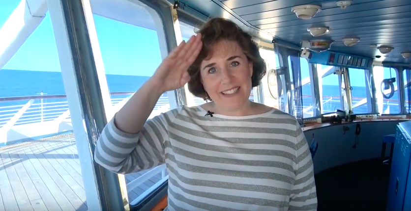 Wendy Perrin on a cruise ship