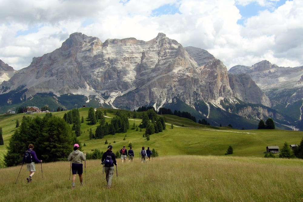 hiking in the Dolomites, Italy