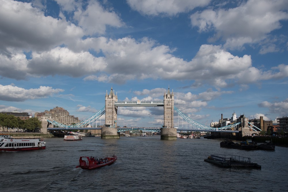 Tower Bridge as seen from the H.M.S. Belfast.