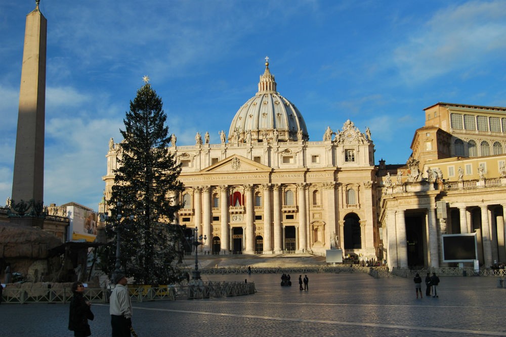 The Vatican and St. Peter's Square at Christmas, Rome, Italy