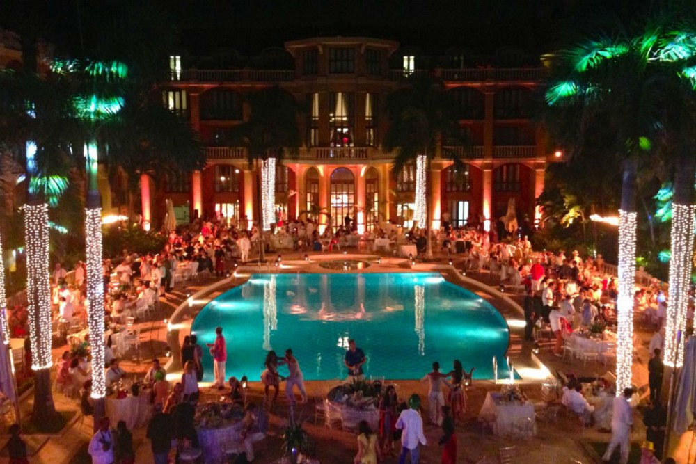 The New Year's party at Sofitel Santa Clara in Cartagena, Colombia