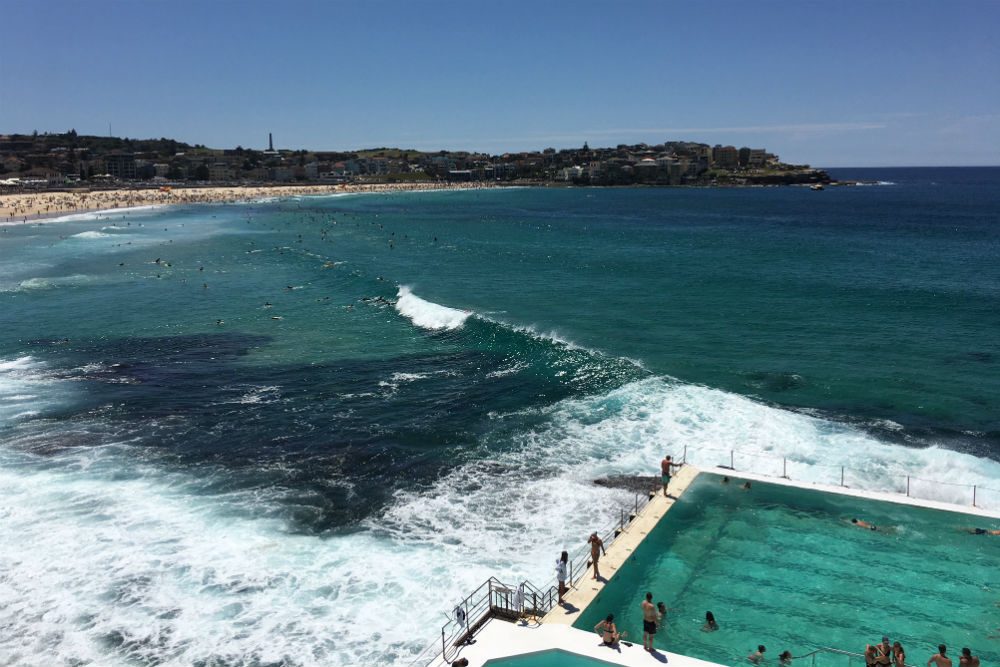 Bondi beach panorama Sydney Australia