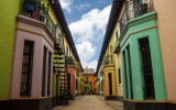 Historic colorful buildings in Bogota, Colombia