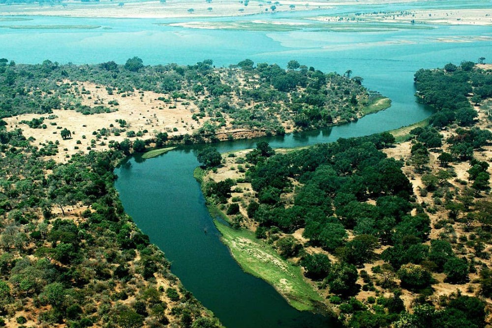 An aerial view of Lower Zambezi National Park, Zambia. Photo: Lower Zambezi National Park