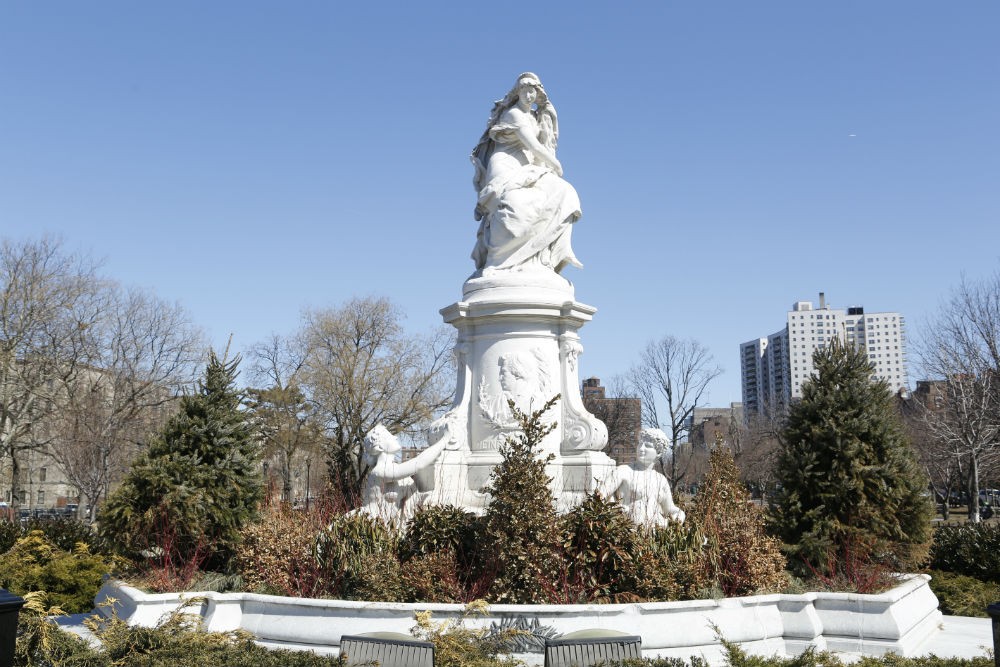 Joyce Kilmer Park on the Grand Concourse in the South Bronx, New York