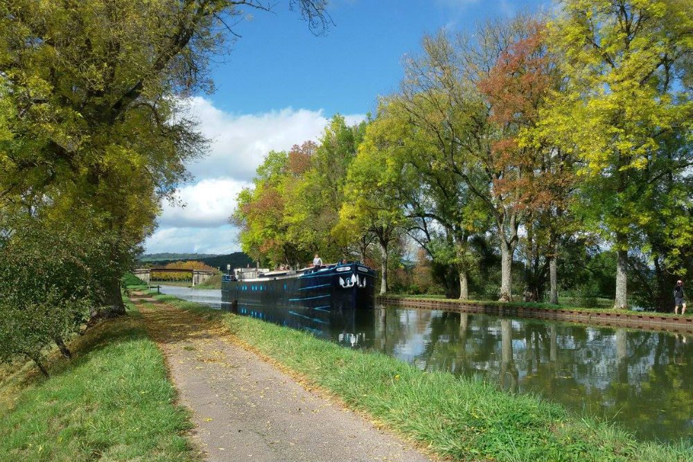 a canal barge cruise in france