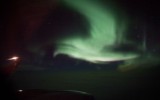 northern lights photographed from airplane
