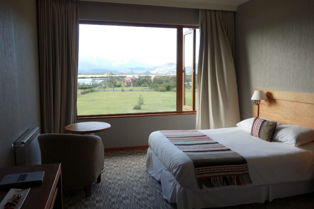 room at hotel Rio Serrano, just outside Torres del Paine National Park Patagonia