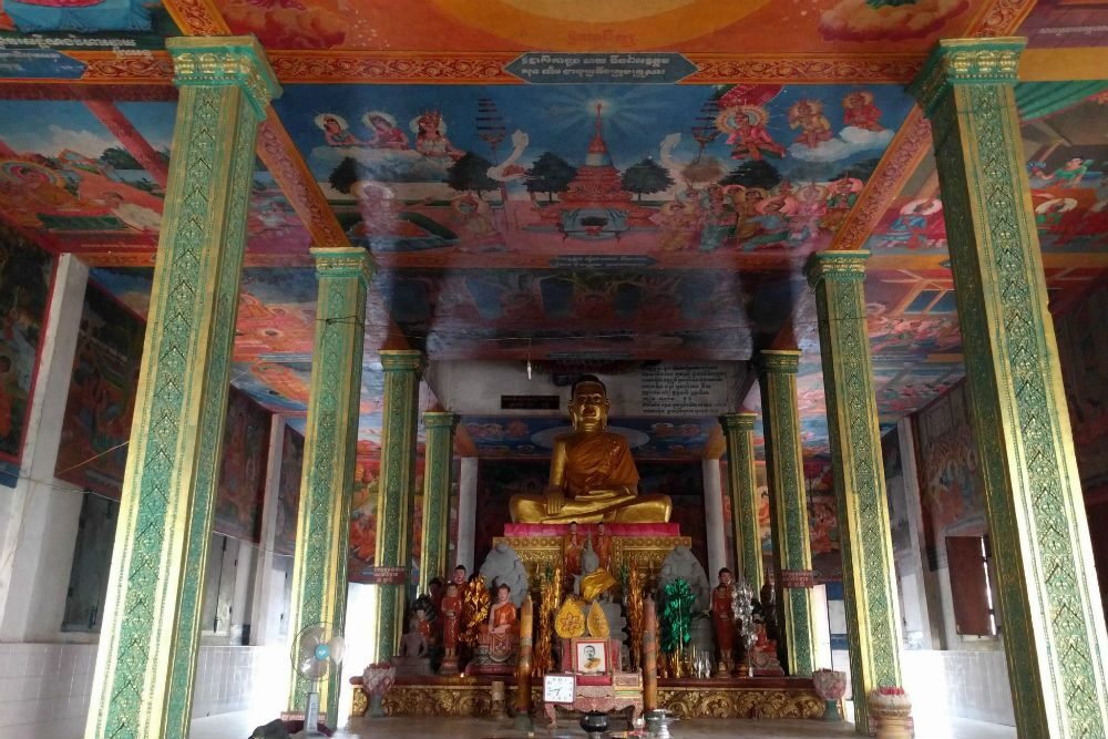 beautiful pagoda at Phnom Krom outside Siem Reap Cambodia