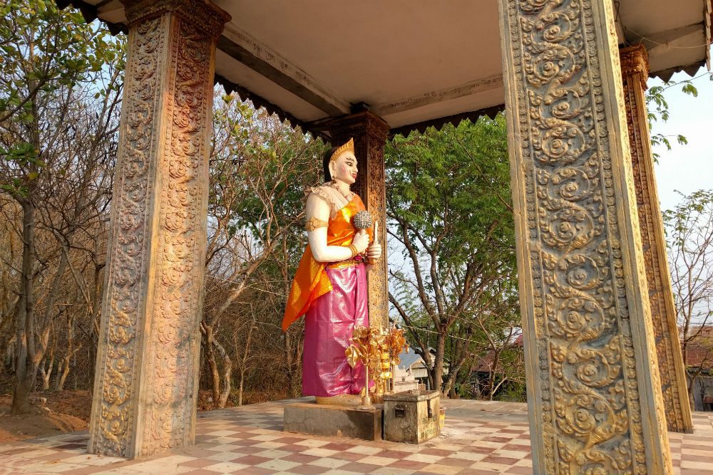 Phnom Krom Cambodia outdoor shrine