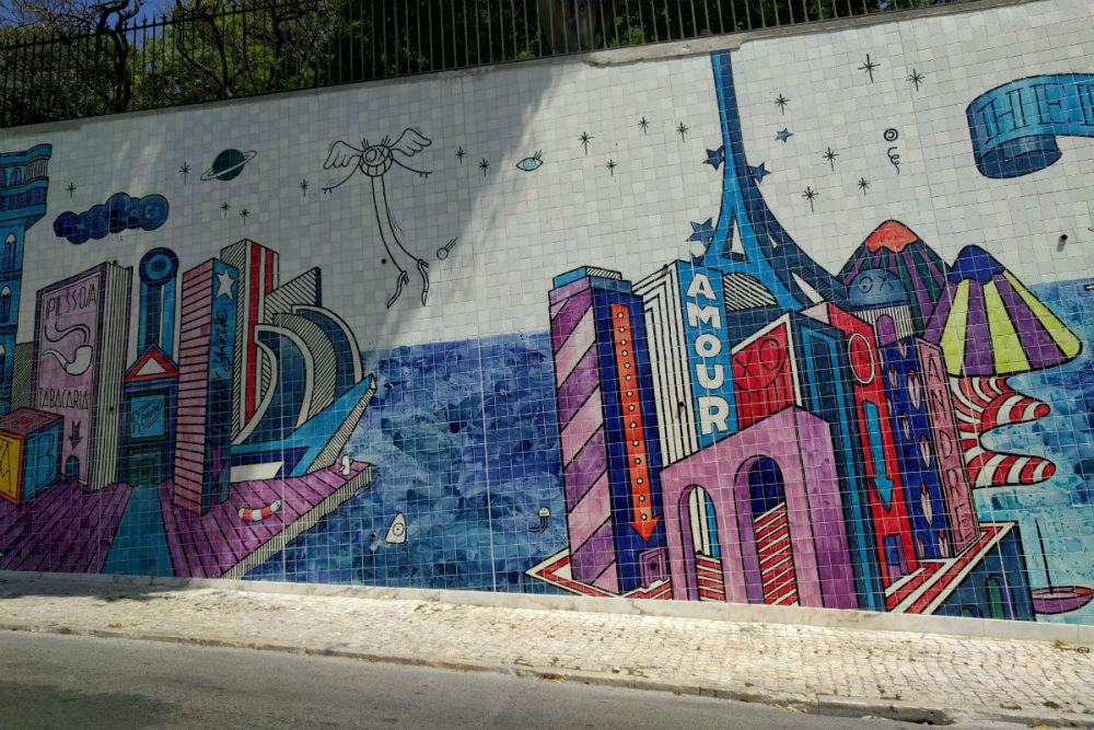 tile street art in Lisbon Portugal