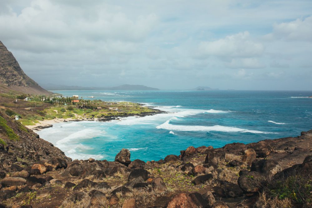 View from the Makapuu Point Lookout, Oahu Hawaii