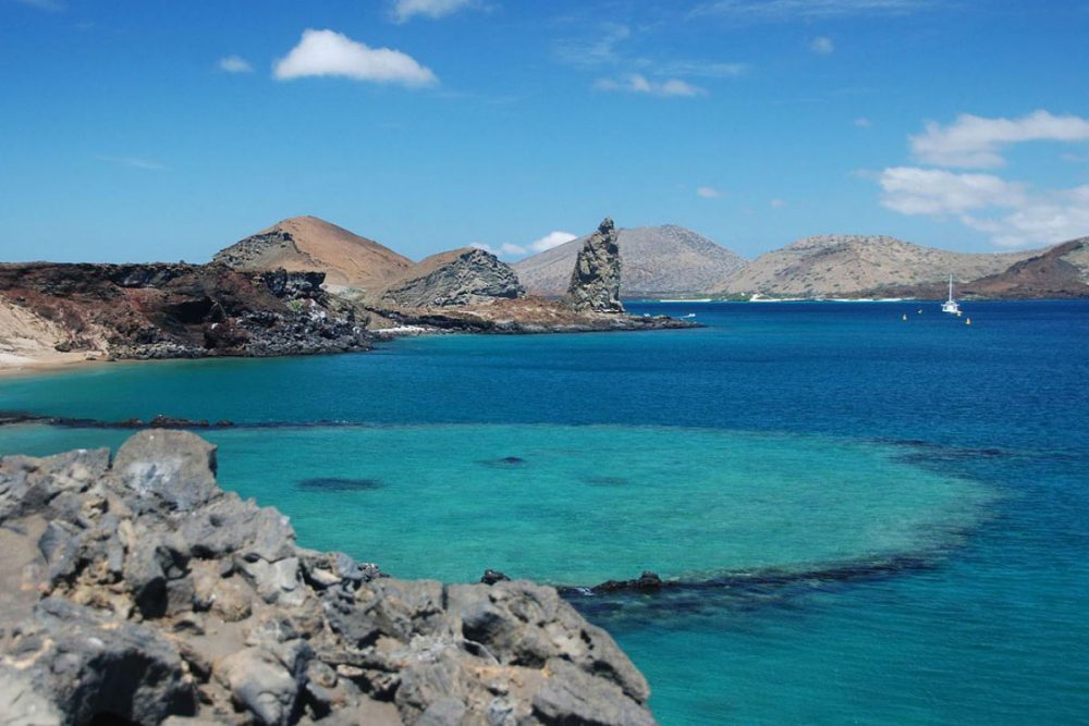 clear blue water of the Galapagos Islands Ecuador