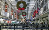 Chicago O'Hare International Airport decorated for Christmas